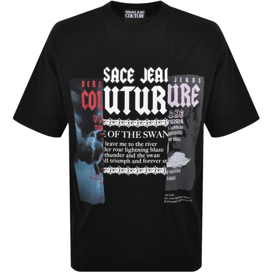 Plain black versace t shirt online